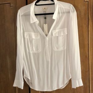 Women’s White Gauze Blouse Size Small AG brand